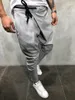 E-BAIHUI 힙합 팝 스타일 패션 솔리드 남성 트랙 바지 슬림 커프 블랙 바지 캐주얼 Tracksuit 일반 DED13812