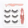 3 Pairs Magnetic Eyelashes False Lashes +Liquid Eyeliner +Tweezer eye makeup set 3D magnet False eyelashes Natural reusable No Glue Needed Newest Upgrade