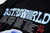 Mens Tshirt Erkekler Astroworld Tour Yaz O yaka Tshirts Kısa Kollu Beyaz Tişörtler Tasarımcı Tshirt