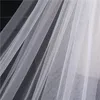 Donne fatte a mano Velio da sposa corto due strati Tulle Ribbon Edge Hen Party Favore Bachelorette Veil Veil Beach Bridal Veil in magazzino