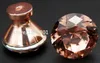 2PCS 30mm Rose Gold High Quality Diamond Crystal Handles/Crystal Glass Knobs With Zinc Base For Furniture