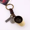 Bronze Baseball Hat Key ring I Feel about You Cap keychain bag hangs pendant Fashion Jewelry Will and Sandy drop Ship