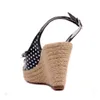 Żagiel Lakers-Polka Dot Japaned Leather Women 's Kliny Sandały