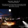 مصباح دراجة USB قابلة لإعادة الشحن مع قرن 2 LED Bikefront Light 6 أوضاع إضاءة ركوب الدراجات في التخييم