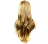 Perruque de cheveux nouvelle mode longue grande perruque de cheveux ondulés résistant à la chaleur pour Costume de fête Cosplay blond clair bea0303618814