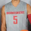 WSK Custom Washington State Cougars WSU Basketball Jersey NCAA College Thompson CJ Elleby Isaac Bonton Jeff Pollard Tony Miller