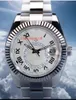 Luxo de alta qualidade relógio de pulso 326.939-72419 42 milímetros Branco Roman Stainless Steel Asia 2813 Movimento Mens Automatic Watch Watches