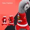 Gros Joyeux Noël Cadeau Robe Pour Animaux De Compagnie 5 Taille Elk Santa Chiot Costume Classique Euraméricain Chien De Noël Vêtements Animaux Vêtements DH0309