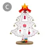 10 st innovativa julgran Diy Wood Christmas Ornament Festival Party Xmas Tree Table Decoration Toy Hanging Gift