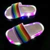 LED crianças buracos sapatos verão sandálias de verão pvc escavar o menino menina respirável crianças enxadas adorável