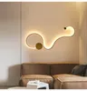 Nowoczesna prosta dioda LED światła sztuki projekty kreatywne lampy ścienne kreatywne oprawa oświetleniowa do sypialni salon Aisle wystrój domu