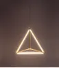 Modern Led Pendant Light Fixture Nordic Black Triangle Hanging Lamp Kitchen Living Room Dining Room Bedroom Home House Decor2262