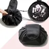 Lazy Drawstring Cosmetic Bag Large Capacity Travel Portable Makeup Bags Cartoon Make Up Pouch 11 Colors