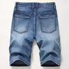Spot Shorts Europe États-Unis printemps et été mode jeans pantalons stretch trous marée shorts pour hommes support lot mixte