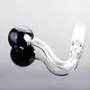 Bangers naglar skålar 14,4 mm manliga fog krökt glas för rökning av vattenpipa bong återvinnare dab rigg glas vatten rör gratis frakt slumpmässig färg