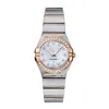 Top damskie zegarki 28 mm eleganckie zegarki ze stali nierdzewnej Rose Gold Watches Wysokiej jakości moda Lady Rhinestone kwarcowy zegarek