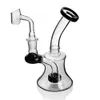 Бонг Кальяны Mini Dab Rig Водопроводная труба Стекло 14 мм Совместное Banger Трубы Bubbler для курения Recycler Dabs Аксессуар