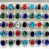 Nouveau 30 pièces/lot mélange style cristal bande anneau Antique argent acrylique bijoux fit femmes hommes cadeaux