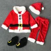 Costume de noël 4 pièces pour bébé garçon, ensemble de vêtements pour bébé garçon, haut à manches longues + pantalon + chapeau + chaussettes, nouvelle mode, haute qualité