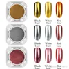 Tamax Shiny Mirror Powder Nail Art Glitter Chrome Pigment Powder Gold Silver Rose Manicure Mirror Nail Gel Polish Glitter Dust