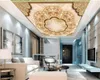 Tapete für Küchenmarmor Dreidimensionale Erleichterung Goldene Blume Wohnzimmer Schlafzimmer Zenith Seide Tapete