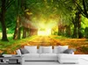Green woods TV background wall mural 3d wallpaper 3d wall papers for tv backdrop