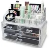 Free shipping US ARCHIVI all'ingrosso 4 cassetti integrati trucco acrilico Caso Cosmetics Organizzatore trasparente