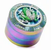 Smoking Pipes Animal Insect Smoke Grinder with Diameter 63MM Zinc Alloy Four-layer Surface Disk Insert Drill