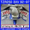 Kit azul luz blanca Para YAMAHA TZR250RR RS TZR250 92 93 94 95 96 97 245HM.27 TZR 250 3XV YPVS TZR 250 1992 1993 1994 1995 1996 1997 Carenado