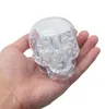 New Skull Acrilico Herb Grinder con luce LED RGB 54MM 2 pezzi Spice Miller plastica tabacco Abrader Crusher Hand Pipe