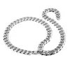 Stainless Steel Jewelry High Polished Cuban Chain Rapper Necklace Men Punk 2 Pattern HipHop Rock multi-function Chains 13mm/15mm/17mm/19mm