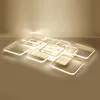 Deckenleuchten Fernbedienung dimmbar Acryl moderner quadratischer Kronleuchter Innendekoration Mode LED Pendelleuchten Lampe
