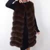 Kvinnlig kappa Real Fur Vest Natural Fur Waistcoat Varm Vinterrock Naturlig Pretty Real Coats Jacket