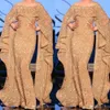 Rose Gold Sequined Evening Dresses Wear Mermaid Off Shoulder With Long Wrap Sleeves Ruffle Prom Cheap Pageant Special Ocn Gowns 403