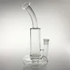 10.6 Inch Clear Tornado Bong Glass Water Pipes with Hookah 14mm Female Big Cyclone Filter Disc Base Beaker Bongs for Oil Rigs Smoking