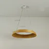 Modern Pendant Lamp Minimalist Annular LED Bamboo Knitted Restaurant Cafe Bar Teahouse Canteen Handmade Hanging Suspension Light