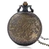 Vintage Bronze Fashion Watches 3D London Memento Tower Bridge Pattern Quartz Pocket Watch Women Men Necklace Chain Gift reloj de bolsillo