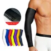 Kol Kollu Spor Bisiklet Kol Warmers Running 1pair Basketbol Dirsek Pad Spor Armguards Nefes Hızlı Kuru UV Koruma