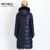 女性コートジャケットミディアム長さの女性パーカー冬の冬の厚いコート女性Miegofce 2017新しい冬のコレクション熱い