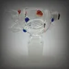 Verre coloré poisson forme Bong bol 14mm 18mm mâle joint huile plates-formes tabac herbe connecteur conteneur porte-filtre pipe à eau narguilé fumer