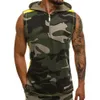 Men Gym Vest Bodybuilding Hooded Tank Top Muscle Clothing Stringer Hat