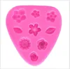 Flores Silicone Bolo Soap Molds DIY Fondant Ferramentas Sugarcraft Bakeware Bolo Decoração Bakeware Ferramentas 3D Formulário