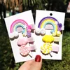 Ins schattige meisje haar accessoire kleurrijke regenboog wolk snoep ontwerp barrettes meisje haaraccessoires kinderen sieraden verjaardagscadeau haar clipper