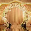Oro bianco a forma di U/cuore/rotondo ad anello in metallo arco di ferro fondale per matrimoni stand per feste decorazioni per fiori artificiali mensola per stand