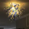 Hand Blown Glass Chandeliers Ceiling Lights LED Blue White Green Clear Shades Chandelier Lighting Lobby Dining Room Bedroom furniture -Z