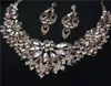 Shinning Champagne Bridal Jewelry 2 Pieces Sets Necklace Earrings Bridal Jewelry Bridal Accessories Wedding Jewelry T2212155224717