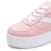 Vente chaude-nouveau 2018Sneakers femmes plate-forme chaussures femmes baskets marque hauteur augmentant chaussures rose noir blanc grande taille