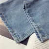 Fashion- New Women Jeans Cloud Print Ripped Jeans Cotton Slim Vintage High Waist Denim Jeans Boyfriend Cuffs for Women Harem Pants