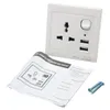 50 pieces International Universal Double USB Outlet Power Wall Socket Plug w Switch