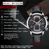 Benyar Chronograph Sport Watches Men Waterdicht merk retro lederen kwarts horloge klok alle wijzerplaten werkondersteuning drop grey272o